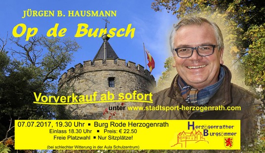 Stehplatz-Eintrittskarten "Op de Bursch" Jürgen B. Hausmann 07.07.2017